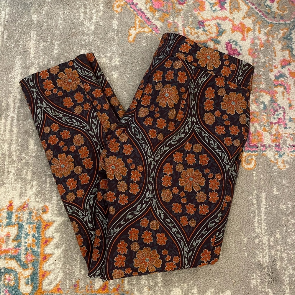 Floral 70s ish trousers Anthropologie